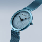 BERING Charity Polished Blue 32mm Blue Sunray Dial Women's Watch 18132-Charity2