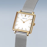 BERING Classic Polished Gold 26mm White Dial Women's Watch 18226-010