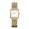 BERING Classic Polished Gold 26mm White Dial Women's Watch 18226-334