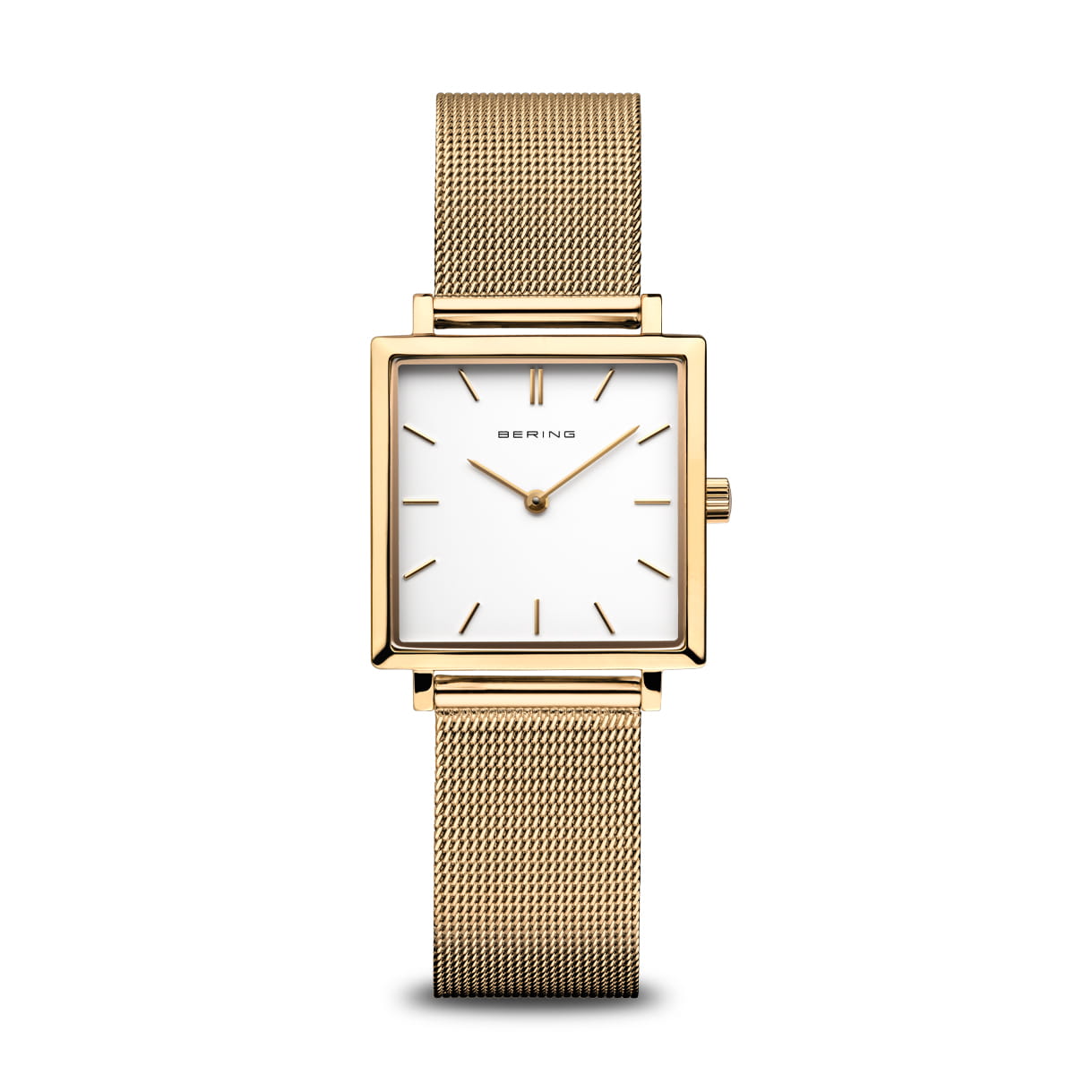 BERING Classic Polished Gold 26mm White Dial Women's Watch 18226-334