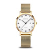 BERING Titanium Polished/Brushed Gold 34mm White Dial Women's Watch 18634-334