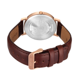 BERING Maxi Titanium Date Numerical Watch Blue Rose Gold 40mm Blue Dial Men's Watch 18640-569