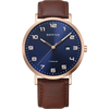BERING Maxi Titanium Date Numerical Watch Blue Rose Gold 40mm Blue Dial Men's Watch 18640-569