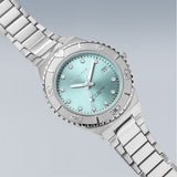 BERING Classic Polished/Brushed Silver 36mm Blue Sunray Dial Women's Watch 18936-707
