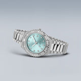 BERING Classic Polished/Brushed Silver 36mm Blue Sunray Dial Women's Watch 18936-707