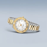 BERING Classic Polished/Brushed Silver/Gold 36mm White Dial Women's Watch 18936-710