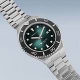 BERING Classic Polished/Brushed Silver 40mm Green Dial Men's Watch 18940-708