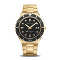 BERING Classic Arctic Sailing Polished/Brushed Gold 43mm Black Sunray Dial Men's Watch 18940-732