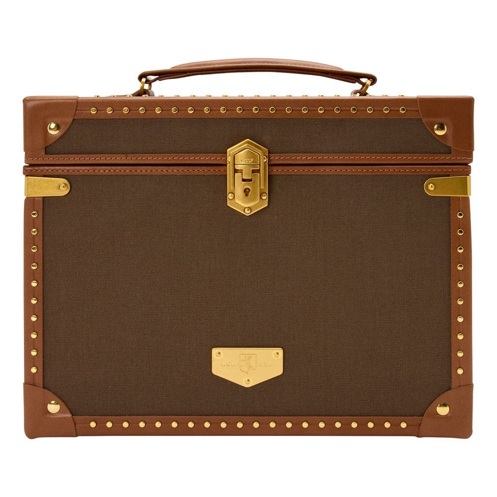 WOLF Ida Trunk Jewellery Box Khaki 190041