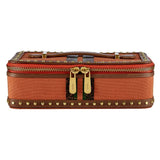 WOLF Ida Travel Zip Jewellery Case Orange 190045