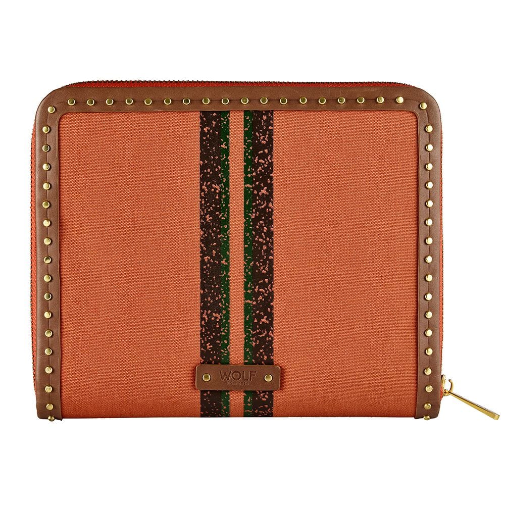 WOLF Ida Travel Zip Jewellery Portfolio Orange 190046
