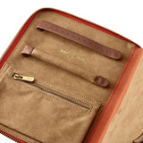 WOLF Ida Travel Zip Jewellery Portfolio Orange 190046