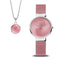 BERING Classic Polished Silver 31mm Pink Dial Women's Watch 19031-989-GWP