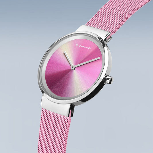BERING Classic Aurora Polished Silver 31mm Multicolor Sunray Dial Women's Watch 19031-999