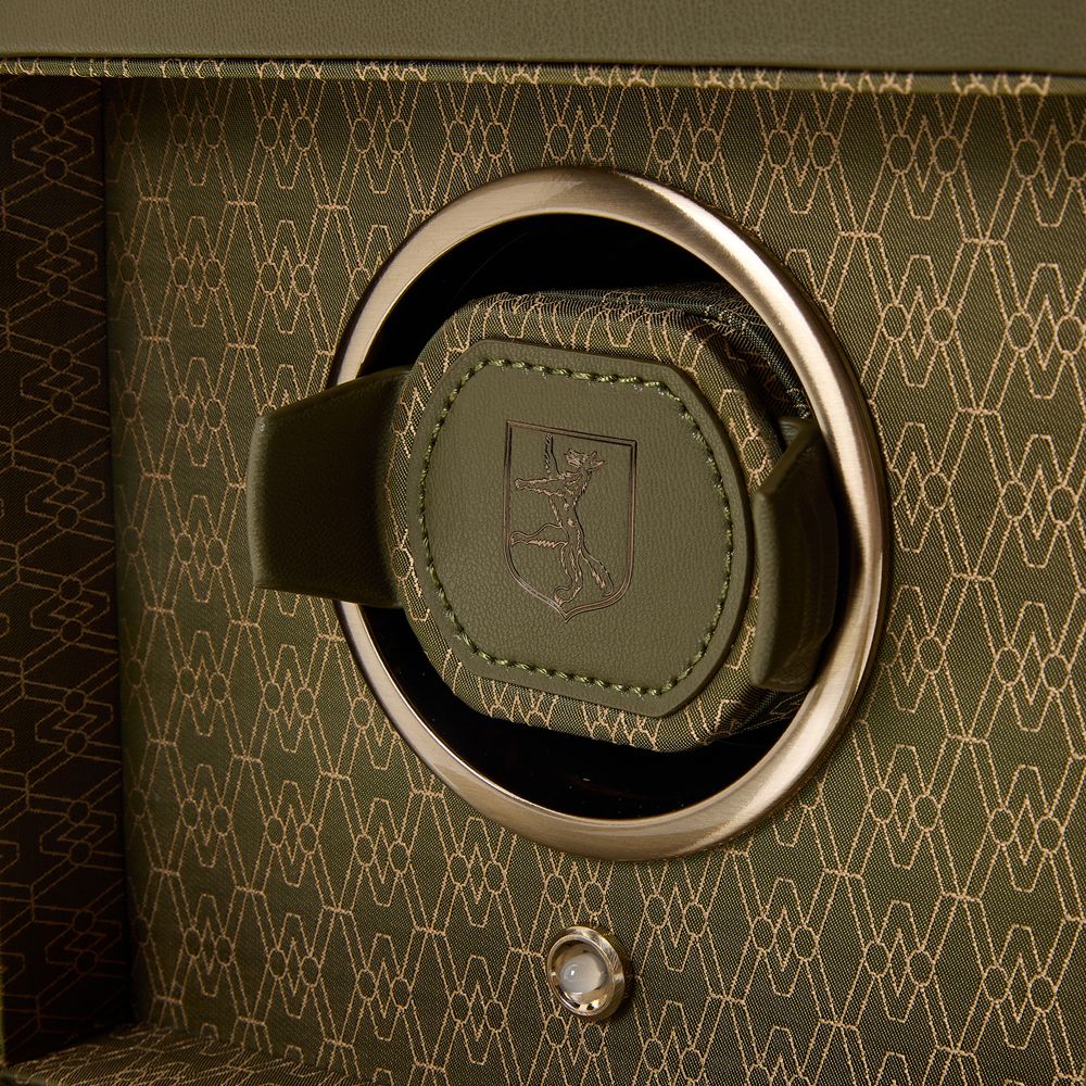 WOLF Earth Double Watch Winder Olive 190441