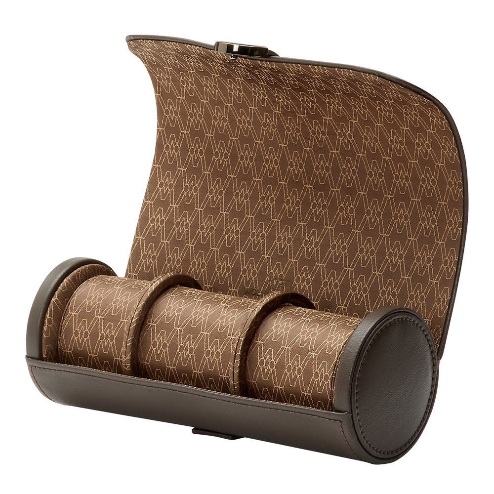 WOLF Earth Triple Watch Roll Coffee 190606