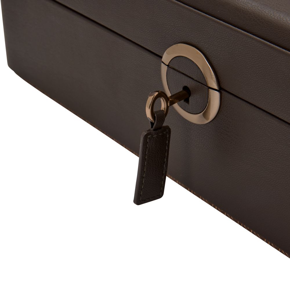 WOLF Earth 5 Piece Watch Box with Storage Coffee 190906