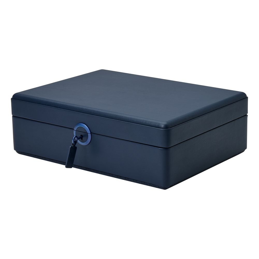 WOLF Earth 5 Piece Watch Box with Storage Midnight Blue 190917