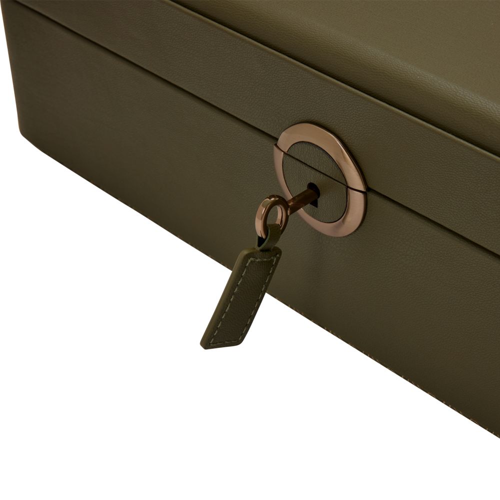 WOLF Earth 5 Piece Watch Box with Storage Olive 190941