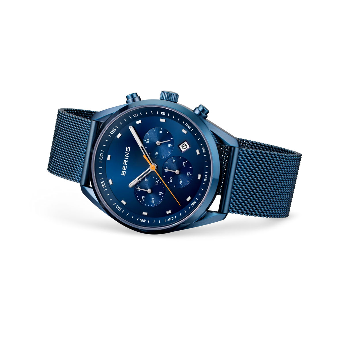 BERING Multifunction Mesh Watch Blue 40mm Blue Dial Men's Watch 19240-397