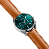 BERING Multifunction Leather Watch Green 40mm Green Dial Men's Watch 19240-508