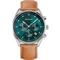 BERING Multifunction Leather Watch Green 40mm Green Dial Men's Watch 19240-508