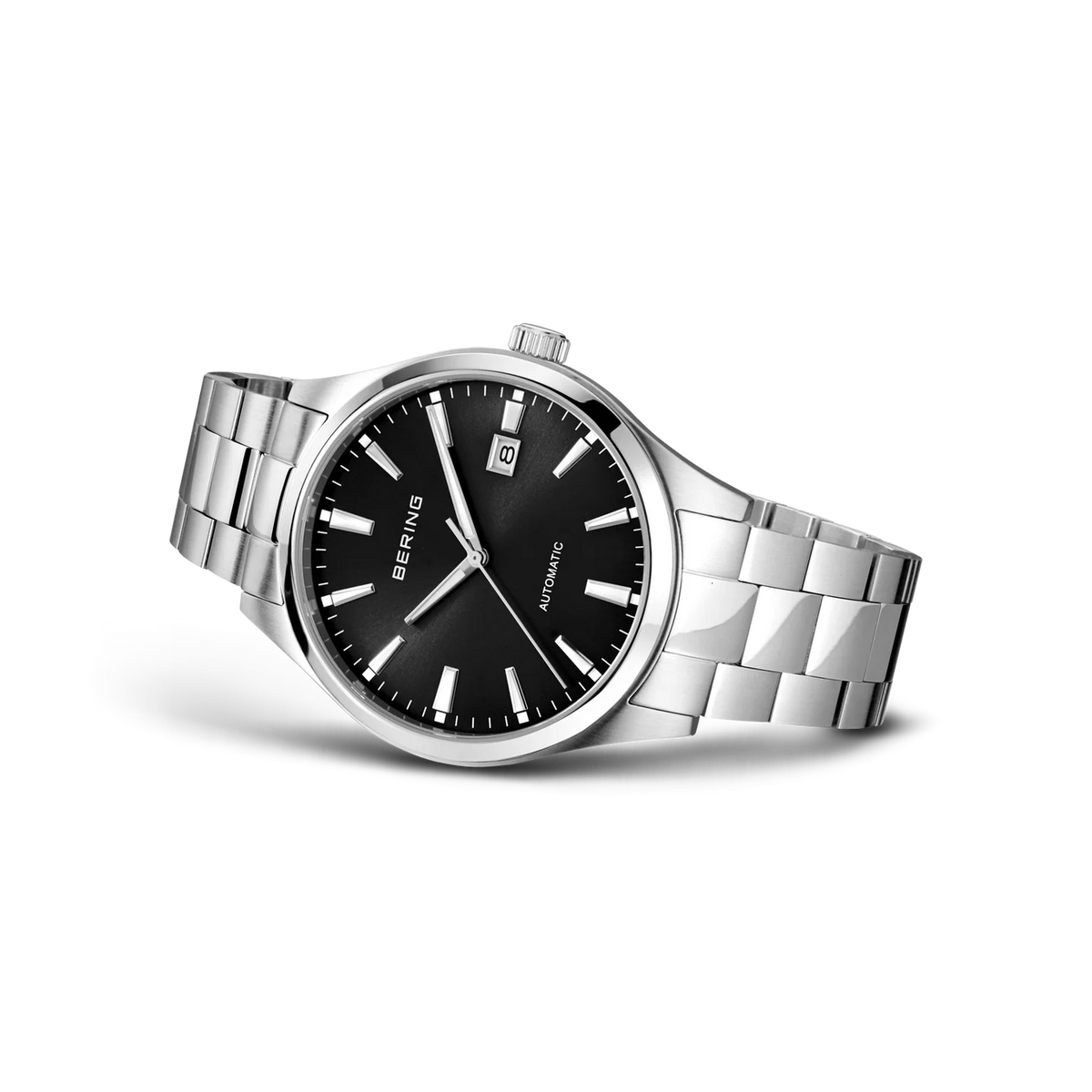BERING Sunray Automatic Watch with Date Black 42mm Black Sunray Dial Men's Watch 19842-702
