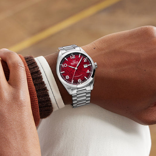 Marvin Other 41mm Red Glacier-Patterned Dial Men's Watch M161.13.93.11