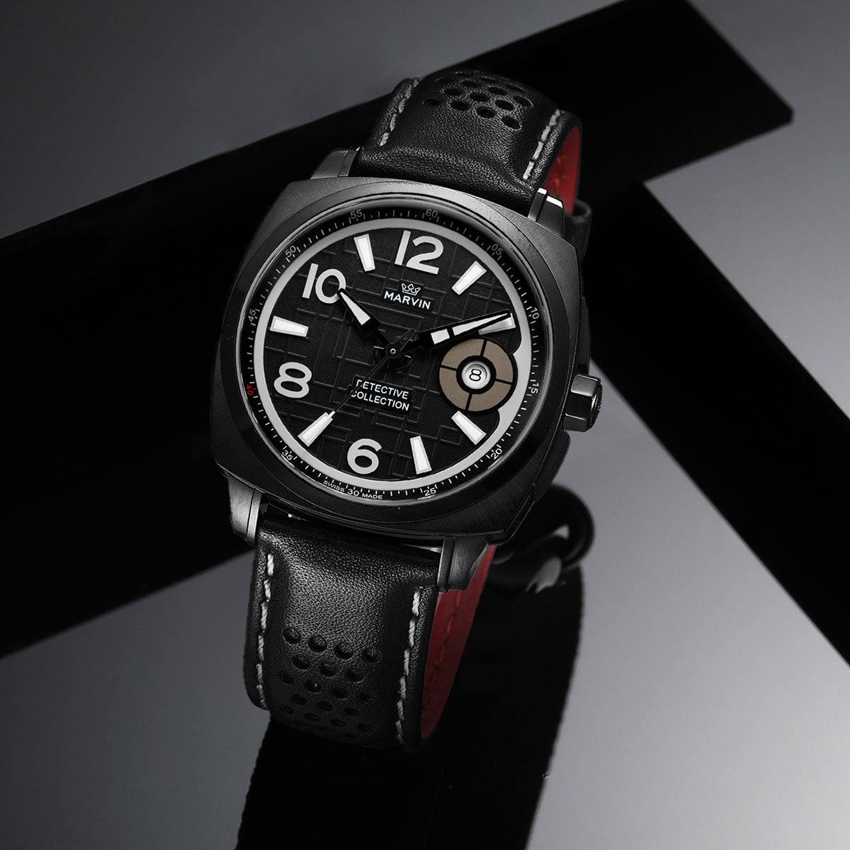 Marvin Malton Cushion 42mm Black Dial Men's Watch M022.23.85.66