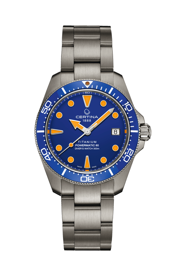 Certina DS Action Diver Titanium 38mm Blue Dial Men's Watch C0488074404100