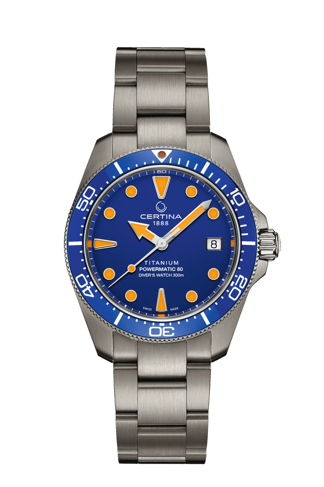 Certina DS Action Diver Titanium 38mm Blue Dial Men's Watch C0488074404100