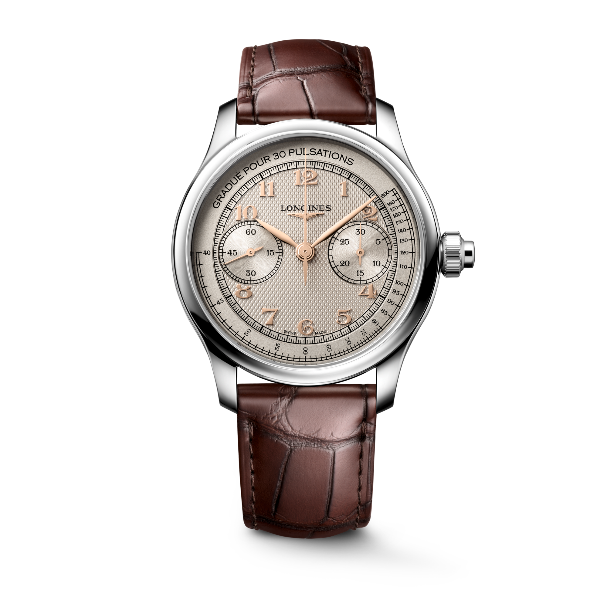 Longines Master Collection Chrono Monopusher 41mm Ivory Dial Men's Watch L29604782