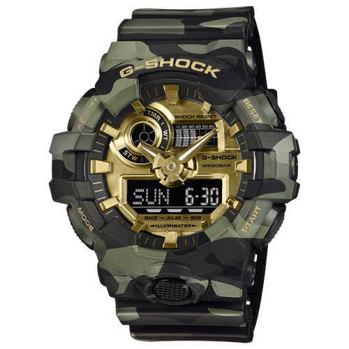 G-Shock GA-700 Bold Camo Analog-Digital 53.4mm Gold Dial Men's Watch GA700CMG-3A