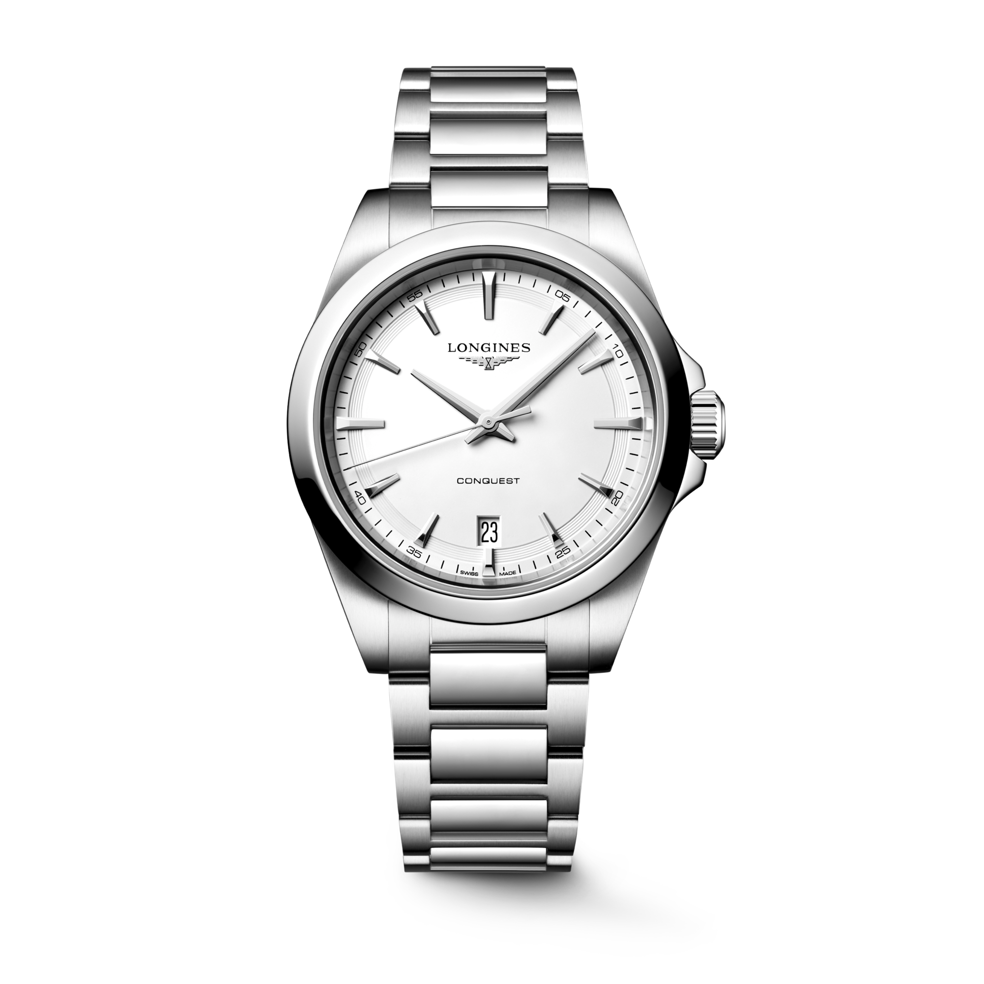Longines Conquest Quartz 38mm White Dial Men's Watch L37504126