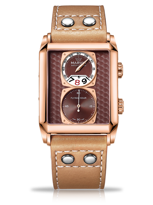 Marvin Malton Rectangular 50mm Brown Dial Men's Watch M024.54.81.68.1