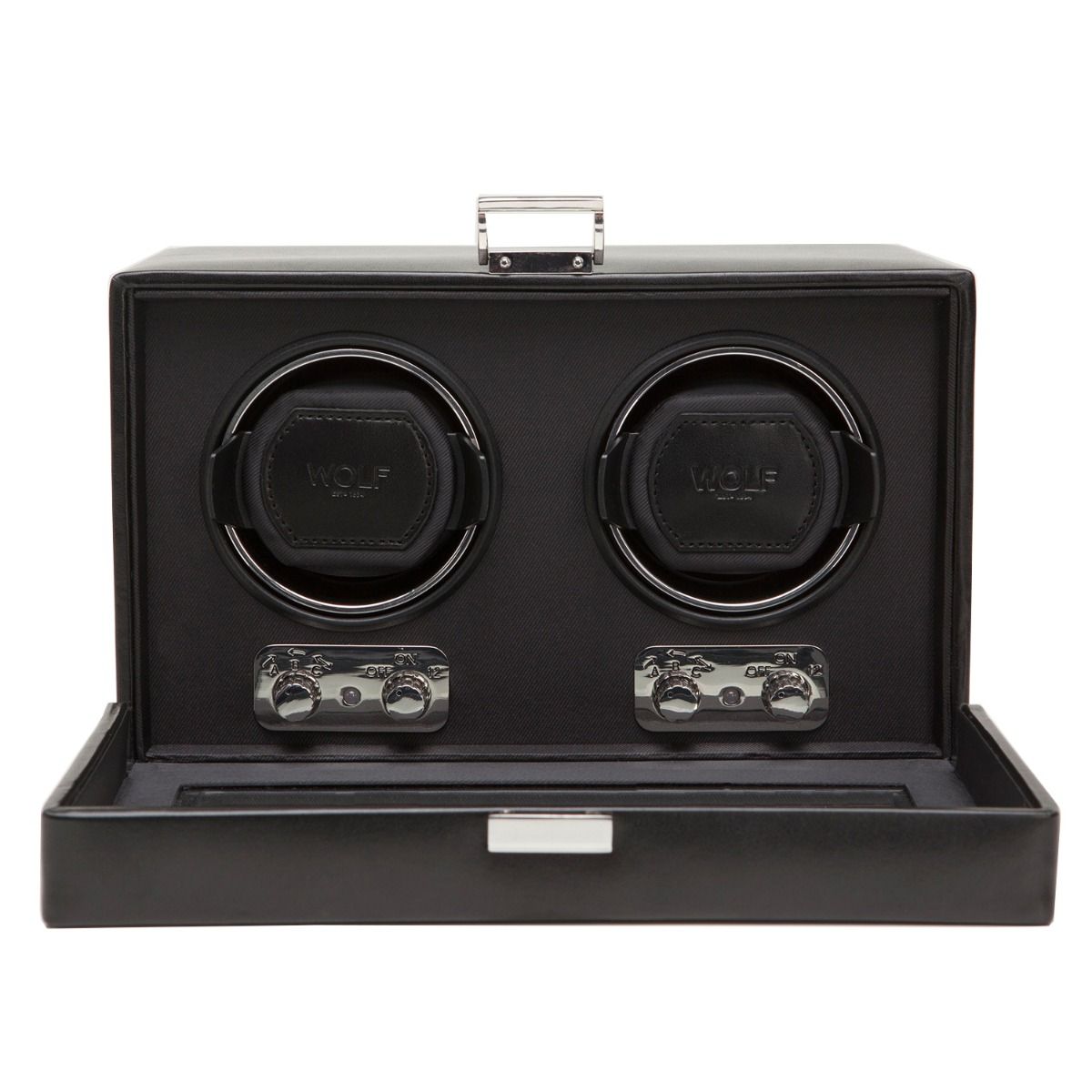 WOLF Heritage Double Watch Winder Black 270102