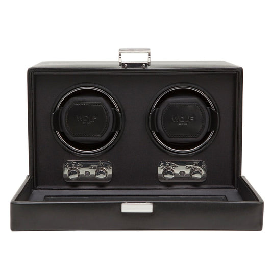 WOLF Heritage Double Watch Winder Black 270102