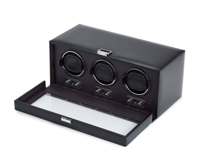 WOLF Heritage Triple Watch Winder Black 270202