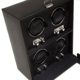 WOLF Heritage 4 Piece Watch Winder Black 270602