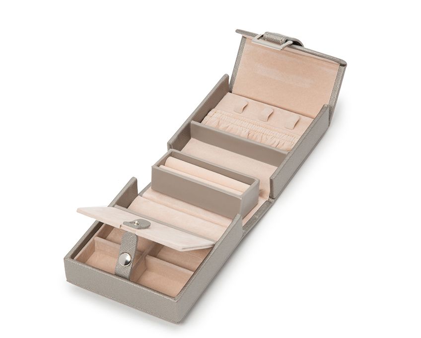 WOLF Heritage Fold-Out Jewelry Box Pewter 281234