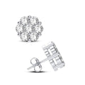 0.50 Carat Lab Grown Diamond Flower Stud Earrings