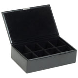 WOLF Heritage 8 Piece Cufflink Box Black 290202