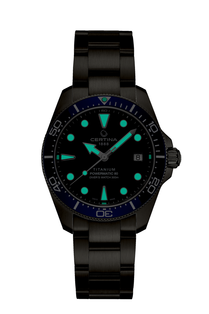 Certina DS Action Diver Titanium 38mm Blue Dial Men's Watch C0488074404100