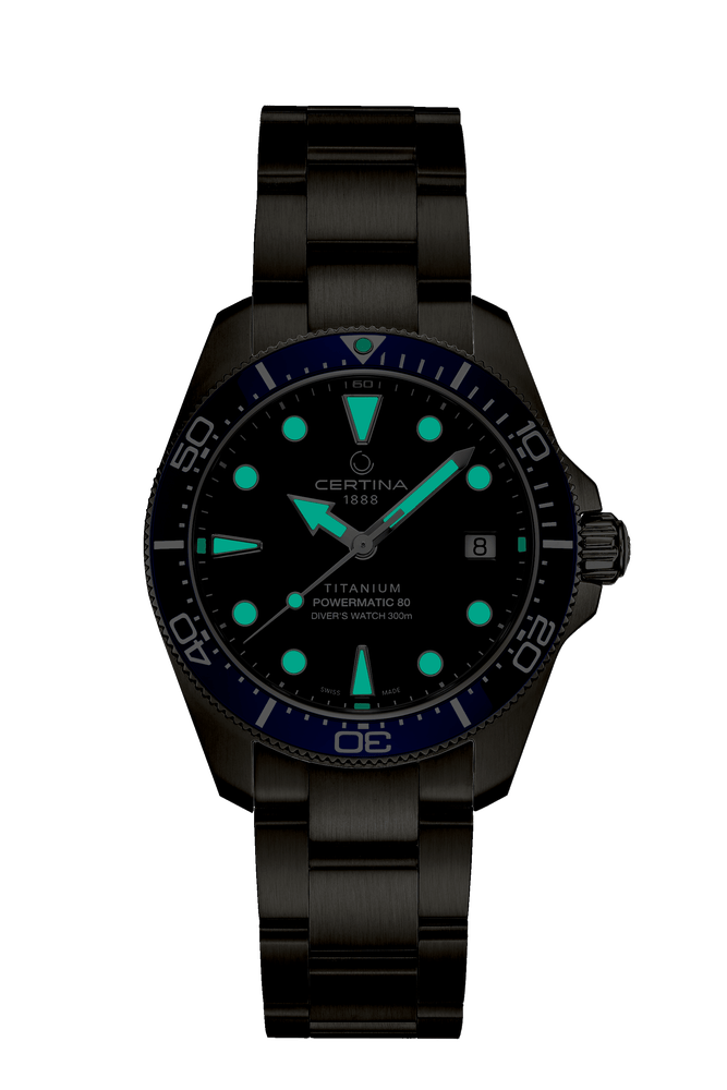 Certina DS Action Diver Titanium 38mm Blue Dial Men's Watch C0488074404100