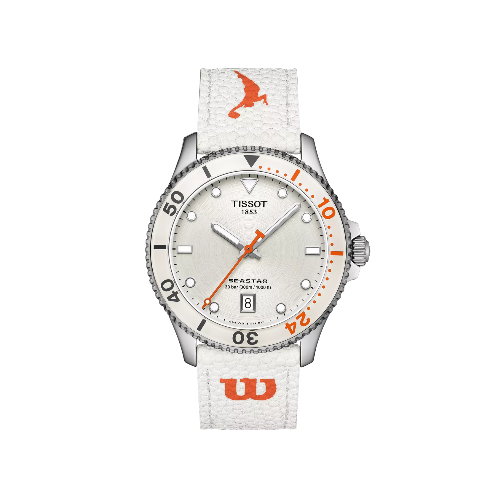 Tissot Seastar Wilson WNBA 40mm White Dial Men's Watch T1204101701100