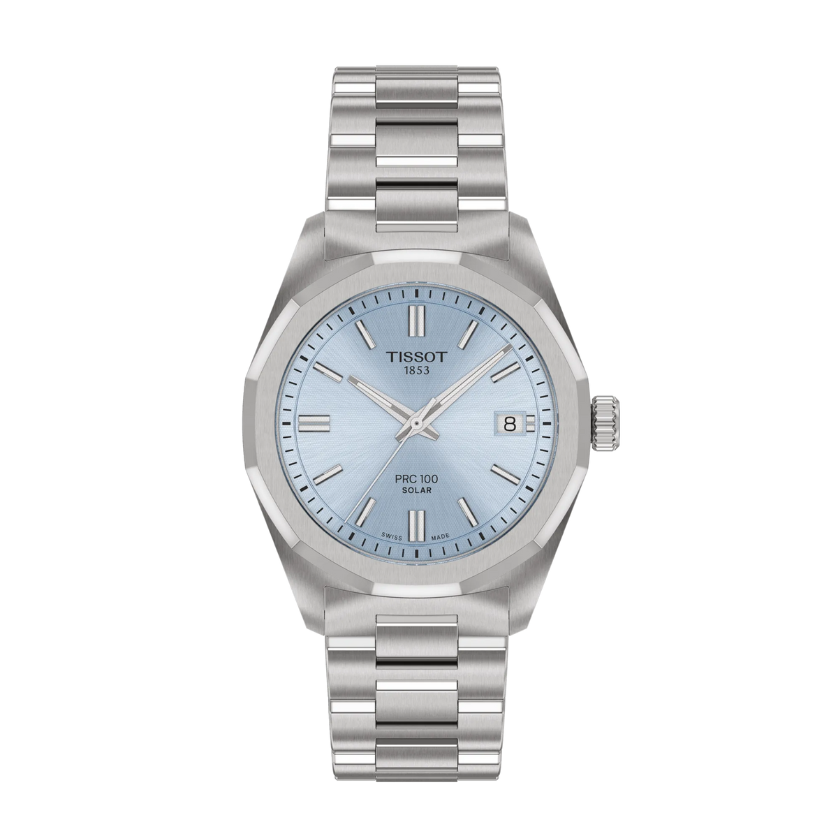 Tissot PRC 100 Solar 34mm Ice Blue Dial Women's Watch T1518221135100