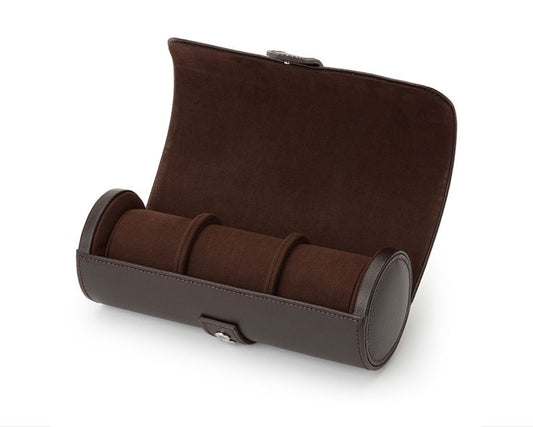 WOLF Heritage Triple Watch Roll Blake Brown Leather 305606