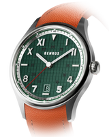 Benrus #3061 GT 39.5mm Dark Green California Dial Men's Watch 3061-SS-G-039-02