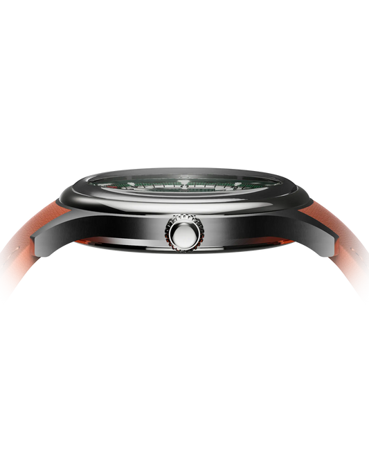 Benrus #3061 GT 39.5mm Dark Green California Dial Men's Watch 3061-SS-G-039-02