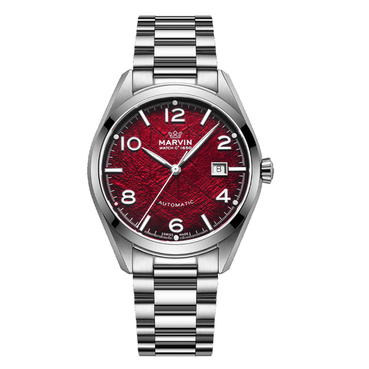 Marvin Other 41mm Red Glacier-Patterned Dial Men's Watch M161.13.93.11